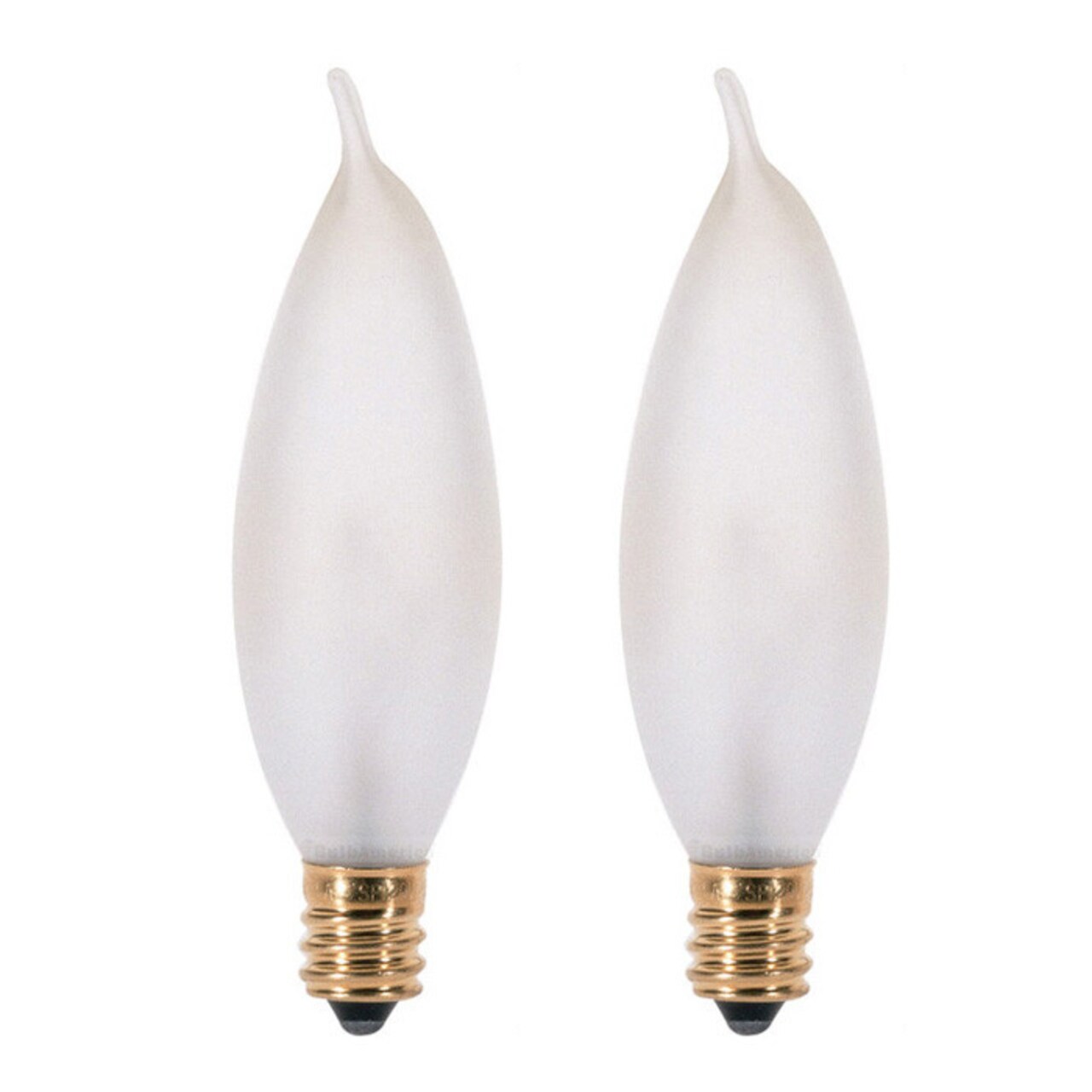 Satco S3777 15W 120V CA8 Frosted E12 Incandescent bulb - 2 pack